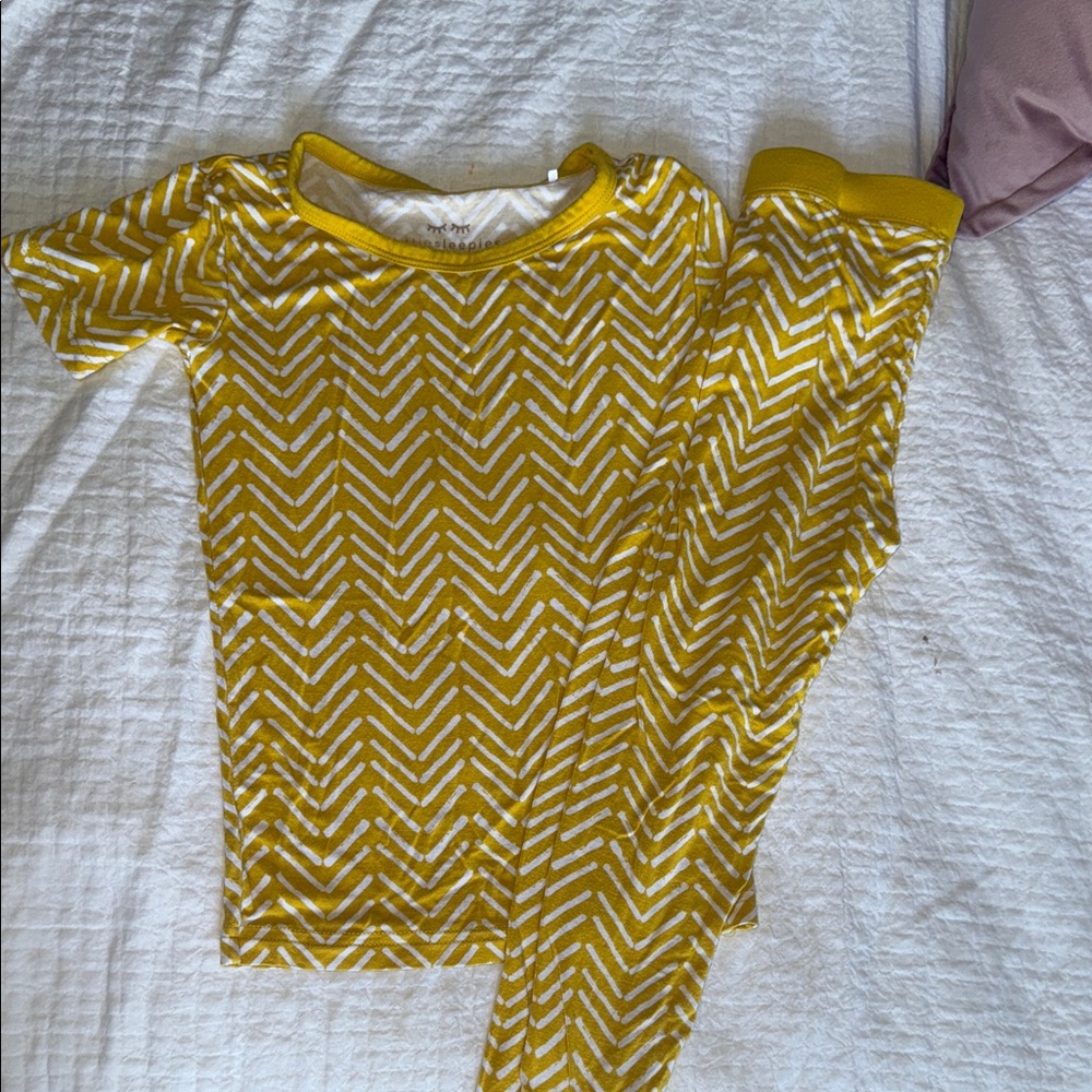 Little Sleepies Yellow and White Kids Pajamas